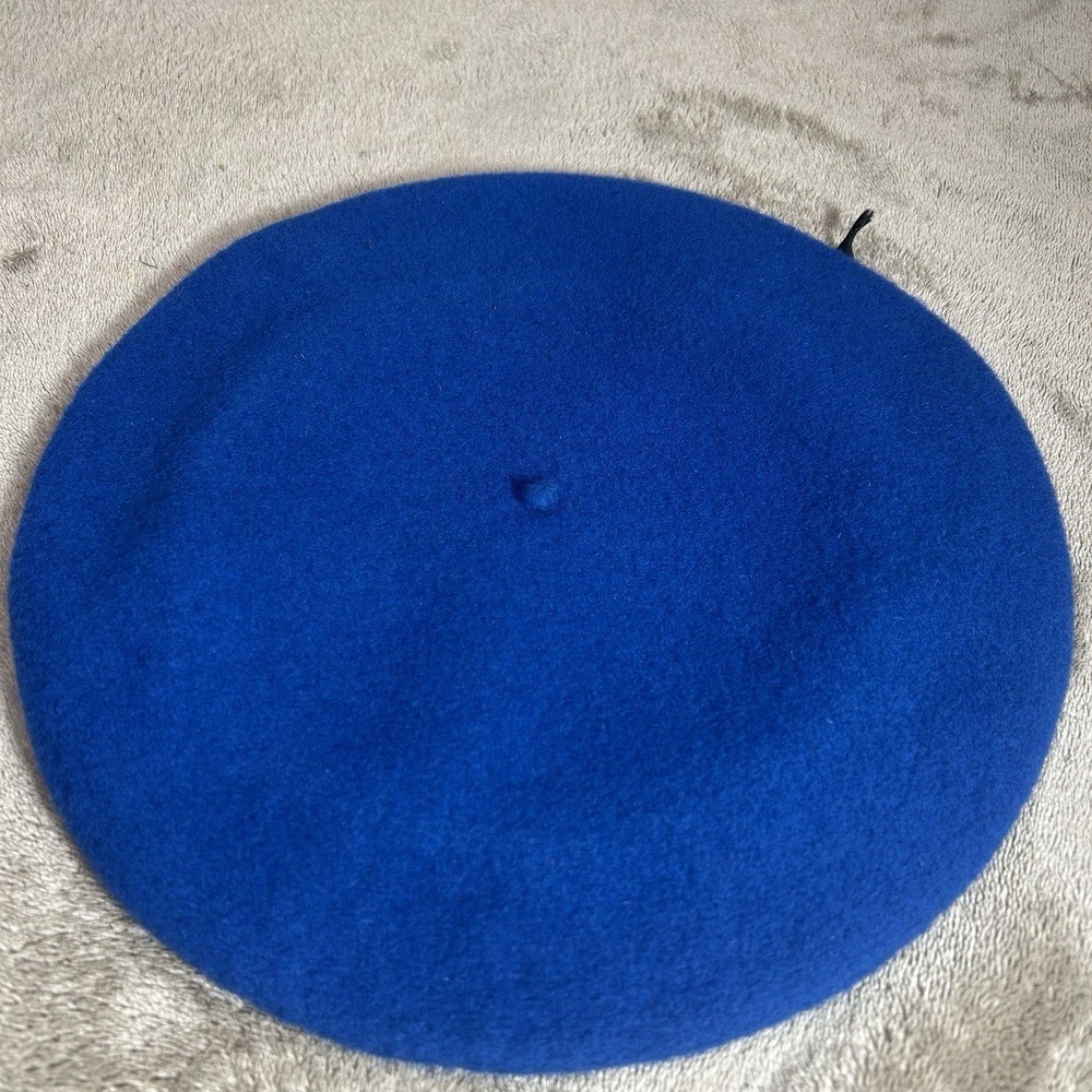 Vintage Commando Blue 100% Wool‎ French Beret Made France Military Hat OS